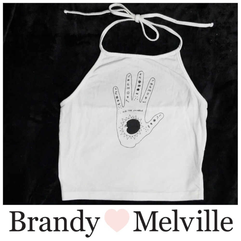 Brandy Melville Rare I Am The Universe Halter Top